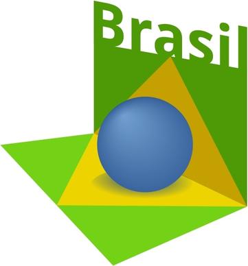 Brazil flag art 3D