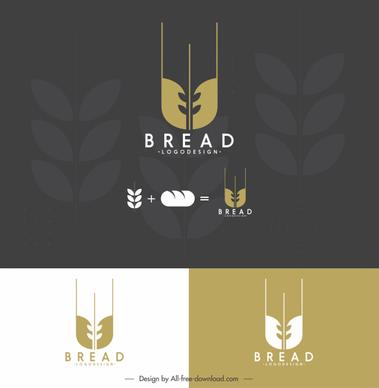 bread logotype flat wheat sketch