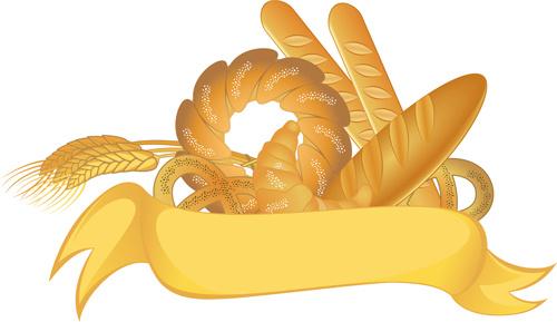 bread with wheat vector
