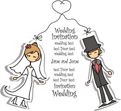 bride with groom design vector
