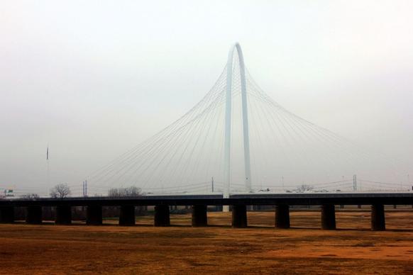 bridge in the mist in dallas texas