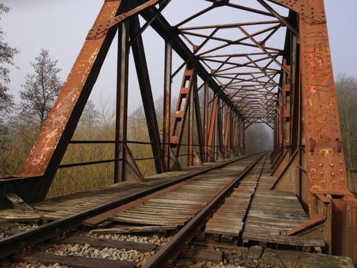 bridge railway rusted
