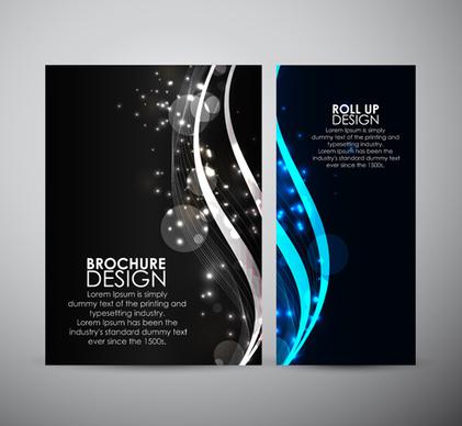 bright brochure cover abstract design vector