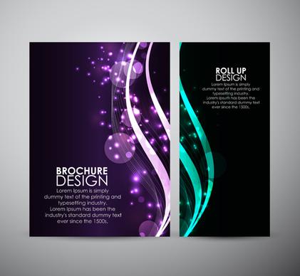 bright brochure cover abstract design vector
