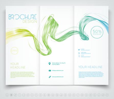 bright brochure folding cover design vector