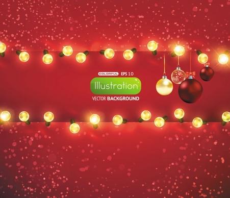 bright christmas lights background 01 vector