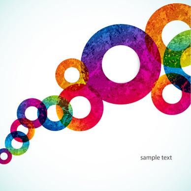 bright colored round abstract background