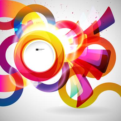 bright colored round abstract background