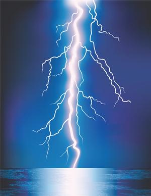 bright lightning background vector design