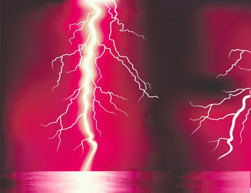 bright lightning background vector design