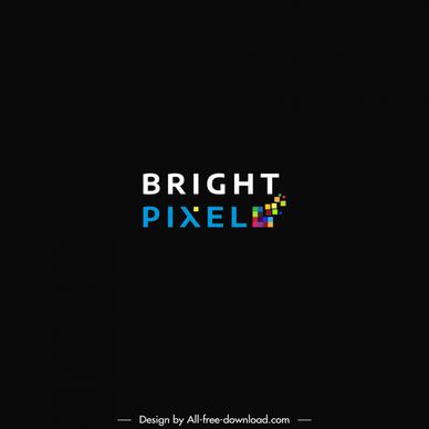 bright pixel logo flat dynamic geometry