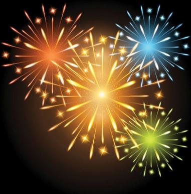 bright star fireworks fireworks vector