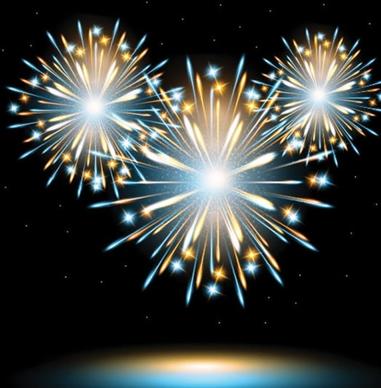 bright starlight effects fireworks fireworks vector