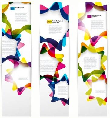 decorative background templates modern colorful brilliant shapes