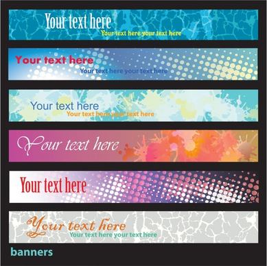 decorative banner templates colorful modern abstract design