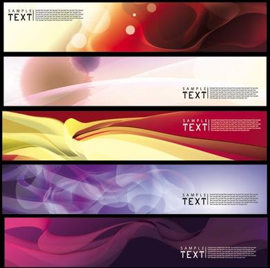 decorative banner templates modern colorful dynamic abstract design