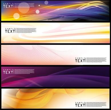 decorative banners templates modern dynamic abstract technology design
