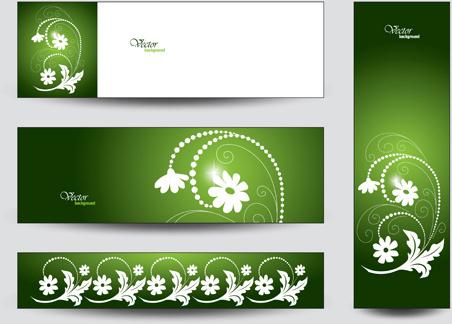 brilliant flowers with banner background