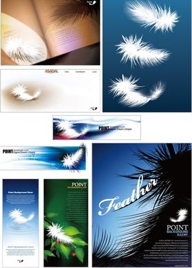 brilliant light feathers vector