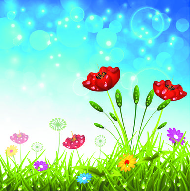 brilliant spring natural vector background