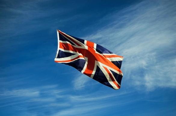british flag in the wind