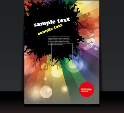 brochure cover design elements vector graphic set