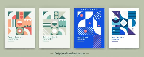 brochure cover templates abstract flat geometrical decor