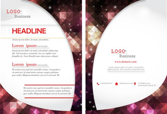 brochure design on diamond and white background