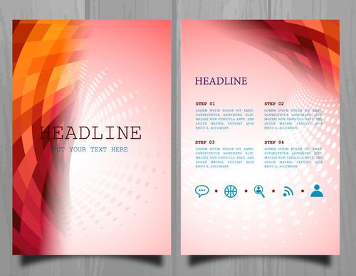 brochure design with colorful abstract light effect style