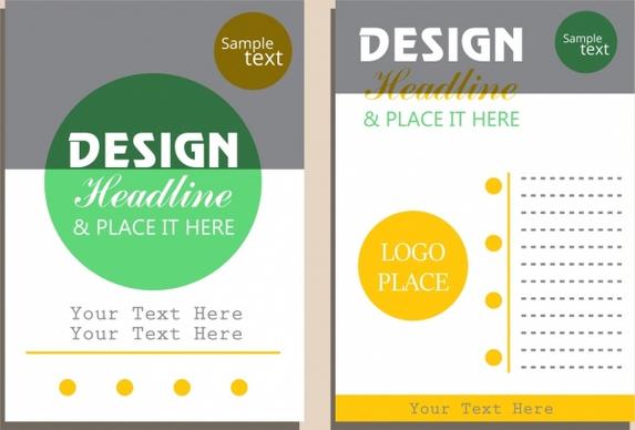 brochure template bright modern design circles ornament