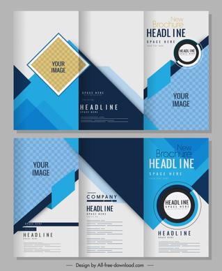 brochure templates bright abstract modern decor trifold shape