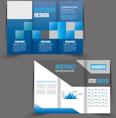 brochure trifold template design with modern bright style