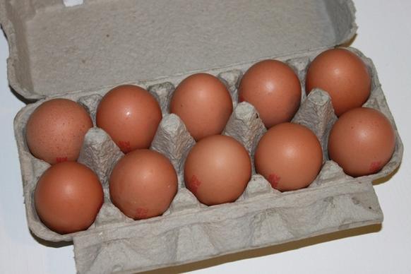 brown cartons eggs