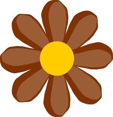 Brown Flower clip art