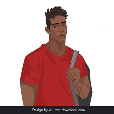 brown guy design element cartoon character