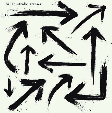 brush stroke arrows design vector