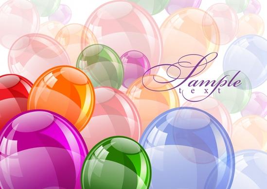 decorative balloons background template colorful modern blurred design