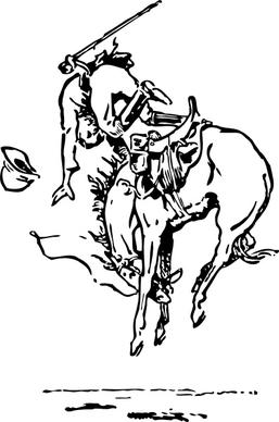 Bucking Horse clip art