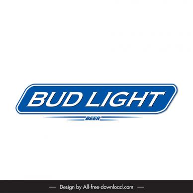 bud light beer logotype elegant texts tag decor