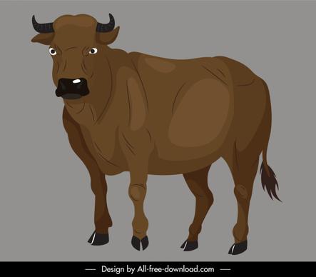 buffalo icon handdrawn cartoon sketch