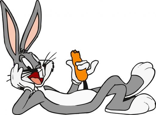 rabbit painting funny cartoon character