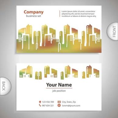 building company business card vectors
