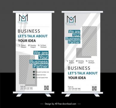 building construction roll up banner template elegant checkered decor
