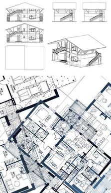 architecture drawing flat 3d sketch