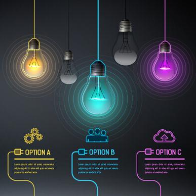 bulb idea black business template vector