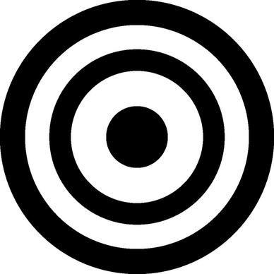 bullseye target sign icon flat concentric circles sketch