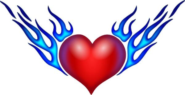 Burning Heart clip art