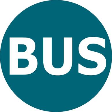 Bus Logo Blau clip art
