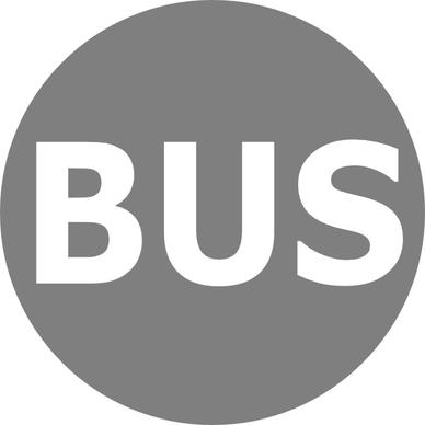 Bus Logo Grau clip art