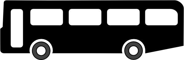 Bus Symbol (black) clip art